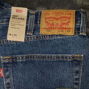 2 pair men's jeans 38x34 Levi's 550 brand new with tags.